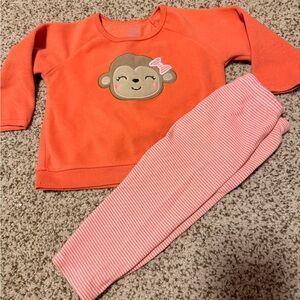 Peach Monkey Kids Lounge Set
